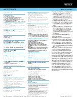 Preview for 2 page of Sony VAIO VPCZ137GX/S Specifications