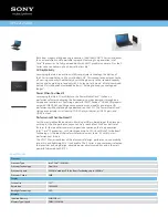 Sony VAIO VPCZ212GX/B Specifications preview