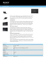 Sony VAIO VPCZ21TGX/X Specifications preview