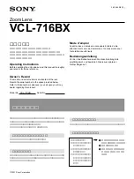 Sony VCL-716BX Operating Instructions Manual preview