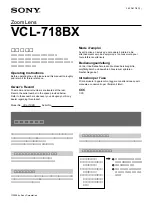 Sony VCL-718BX Operating Instructions Manual предпросмотр