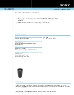 Preview for 1 page of Sony VCL-DH1757 Marketing Specifications