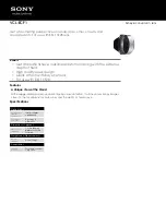 Sony VCL-ECF1 Specification Sheet preview