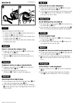 Предварительный просмотр 1 страницы Sony VCL-ST30 Supplemental Notes