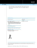 Preview for 1 page of Sony VCT-50AV Marketing s Specifications