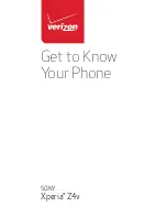 Preview for 1 page of Sony Verizon Xperia Z4v Get To Know