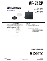 Предварительный просмотр 1 страницы Sony VF-74CP Service Manual