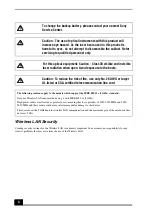 Preview for 6 page of Sony VGC-LT10 series Safety Information Manual