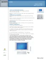 Sony VGC-LT10E - Vaio All-in-one Desktop Computer Specifications preview