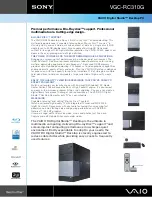 Preview for 1 page of Sony VGC-RC310G User Manual