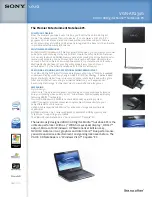 Preview for 1 page of Sony VGN-AR130G - VAIO AR Digital Studio Specifications