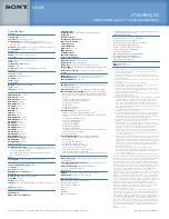 Preview for 2 page of Sony VGN-AR290G Specifications