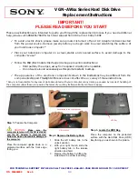 Sony VGN-AW Series Replacement Instructions preview