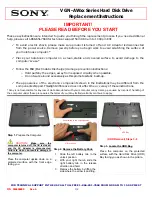 Предварительный просмотр 1 страницы Sony VGN-AW150Y - VAIO AW Series Replacement Instructions