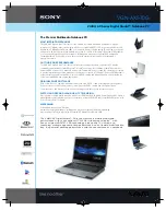 Предварительный просмотр 1 страницы Sony VGN-AX570G - VAIO - Pentium M 1.86 GHz Specifications