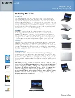 Preview for 1 page of Sony VGN-BX665P - VAIO - Core 2 Duo 1.66 GHz Specifications