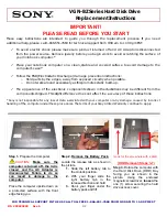 Preview for 1 page of Sony VGN-BZ Series Replacement Instructions