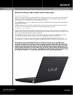 Preview for 1 page of Sony VGN-BZ562P20 - VAIO BZ Series Specifications