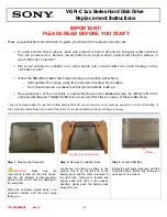 Sony VGN-C1 Series Replacement Instructions preview