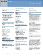 Preview for 2 page of Sony VGN-C190G Specifications