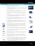 Preview for 1 page of Sony VGN-CR520E - VAIO CR Series Specifications