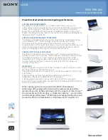 Preview for 1 page of Sony VGN-FE650G - VAIO - Core Duo 1.66 GHz Specifications