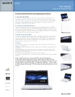 Sony VGN-FE680G - VAIO - Core Duo 1.83 GHz Specifications preview