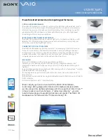 Preview for 1 page of Sony VGN-FE790PL Specifications