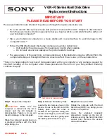 Sony VGN-FJ170 Replacement Instructions preview