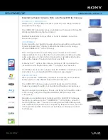 Preview for 1 page of Sony VGN-FW245J Specifications