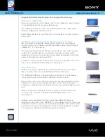 Preview for 1 page of Sony VGN-FW350J Specifications