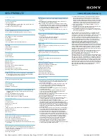 Preview for 2 page of Sony VGN-FW350J Specifications