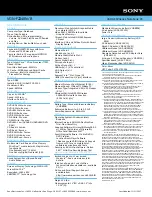 Preview for 2 page of Sony VGN-FZ240N Specifications