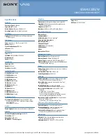 Preview for 2 page of Sony VGN-N120G Specifications