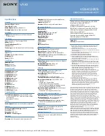 Preview for 2 page of Sony VGN-N130P Specifications