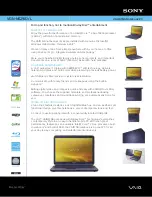 Preview for 1 page of Sony VGN-NS290J - VAIO NS Series Specifications