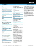 Preview for 2 page of Sony VGN-NS295J - VAIO NS Series Specifications