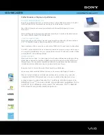 Preview for 1 page of Sony VGN-NW240F - VAIO NW Series Specifications