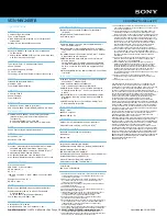 Preview for 2 page of Sony VGN-NW240F - VAIO NW Series Specifications