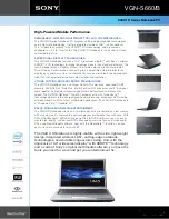 Preview for 1 page of Sony VGN-S660 Specifications