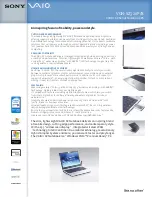 Preview for 1 page of Sony VGN-SZ320P - VAIO SZ Series Specifications