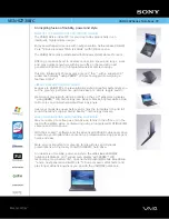 Sony VGN-SZ730E - VAIO SZ Series Specifications preview