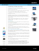 Preview for 1 page of Sony VGN-SZ760N - VAIO SZ Series Specifications