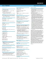 Preview for 2 page of Sony VGN-TT190NIB - VAIO TT Series Specifications