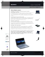 Preview for 1 page of Sony VGN-TX630P Specifications