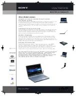 Preview for 1 page of Sony VGN-TX670P/B Specifications