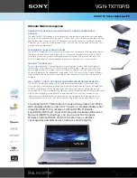 Preview for 1 page of Sony VGN-TX770P/B Specifications