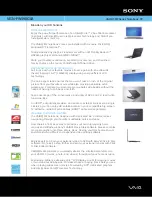 Preview for 1 page of Sony VGNFW590GLB Specifications