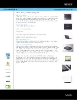 Sony VGNSR490DCB - VAIO SR Series Specifications preview