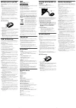 Предварительный просмотр 2 страницы Sony VGP-UM20 Operating Instructions